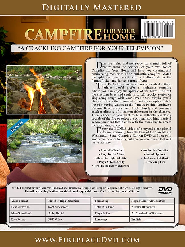 Campfire For Your Home Presents: Campfire Edition DVD Disc #7 - Fireplace For Your Home